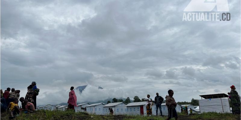 Déplacés de Bushagara, à proximité de Goma. Photo/ACTUALITE.CD