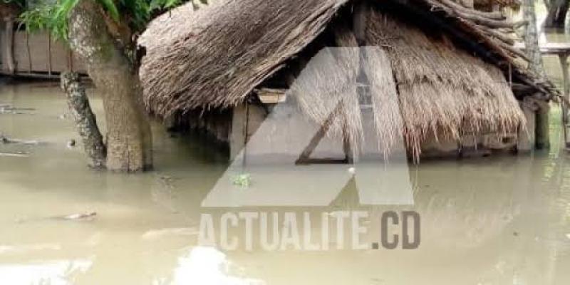 Inondations à Businga. Photo actualite.cd