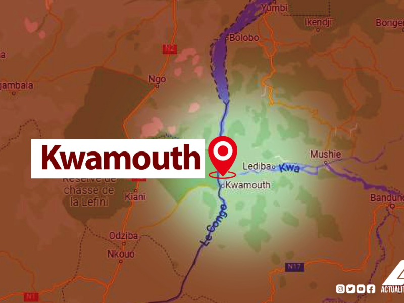 Carte géographique du territoire de Kwamouth