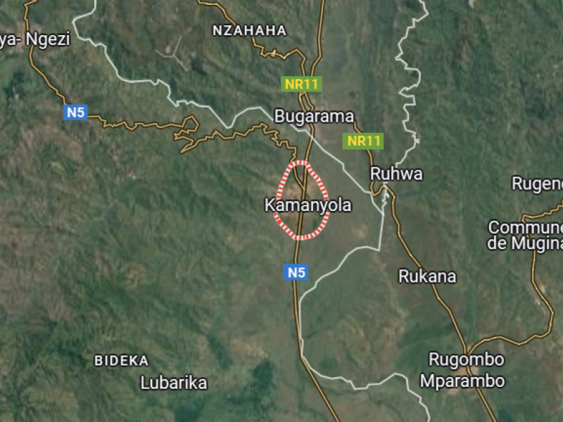 Kamanyola sur la carte