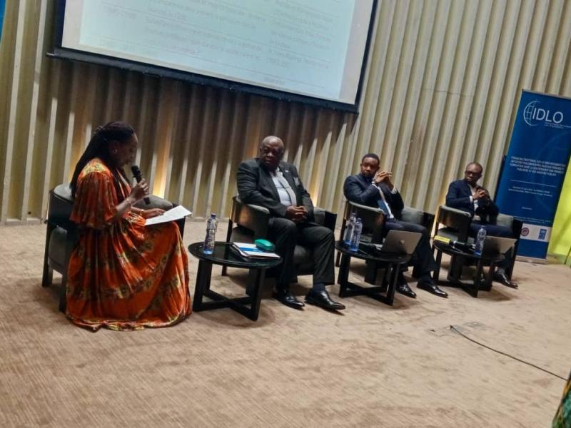 Des panelistes lors du forum multisectoriel sur les risques de corruption  dans  la gouvernance des finances publiques et des marchés publics, vendredi 27 Juin 2025, à Kinshasa.