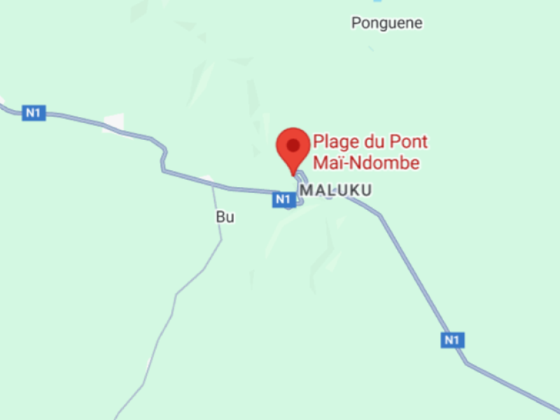 Pont Mai-Ndombe sur la carte