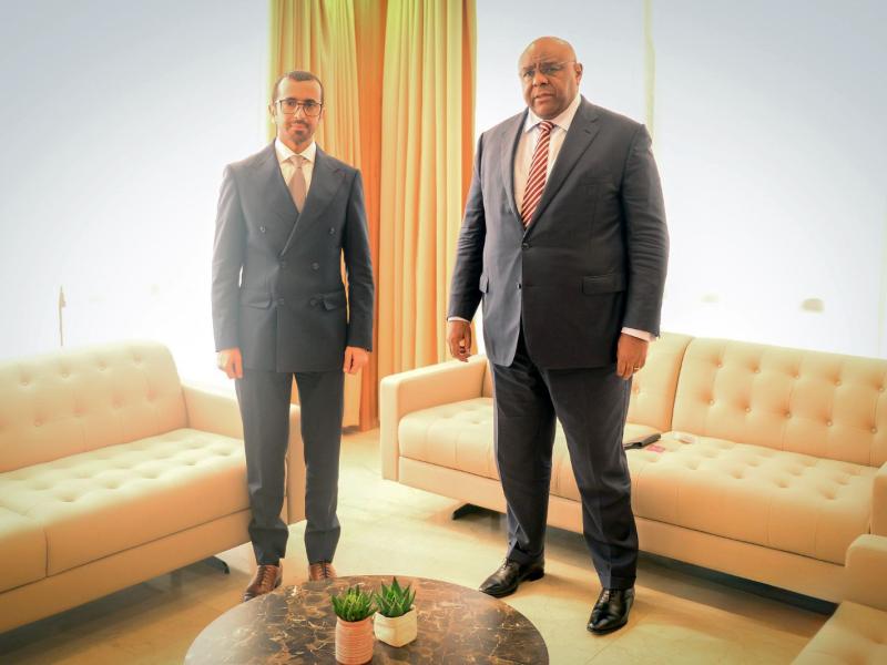 Jean-Pierre Bemba et l'ambassadeur du Qatar à Kinshasa, Shafi Newaimi Al Hajri
