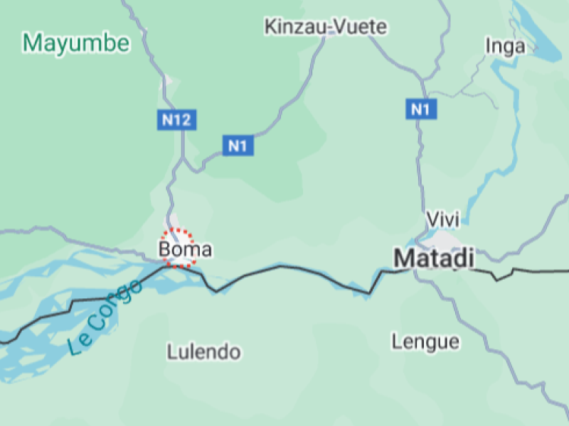 Boma sur la carte