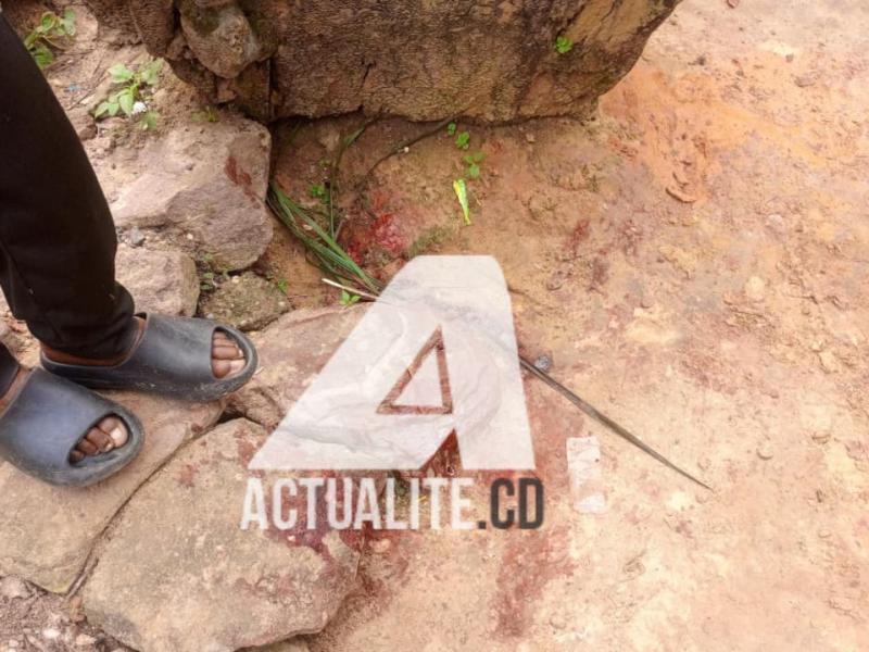 Trace de sang d'une victime de la bavure policière