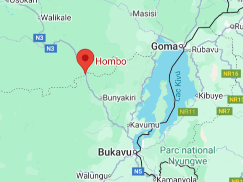 Hombo sur la carte