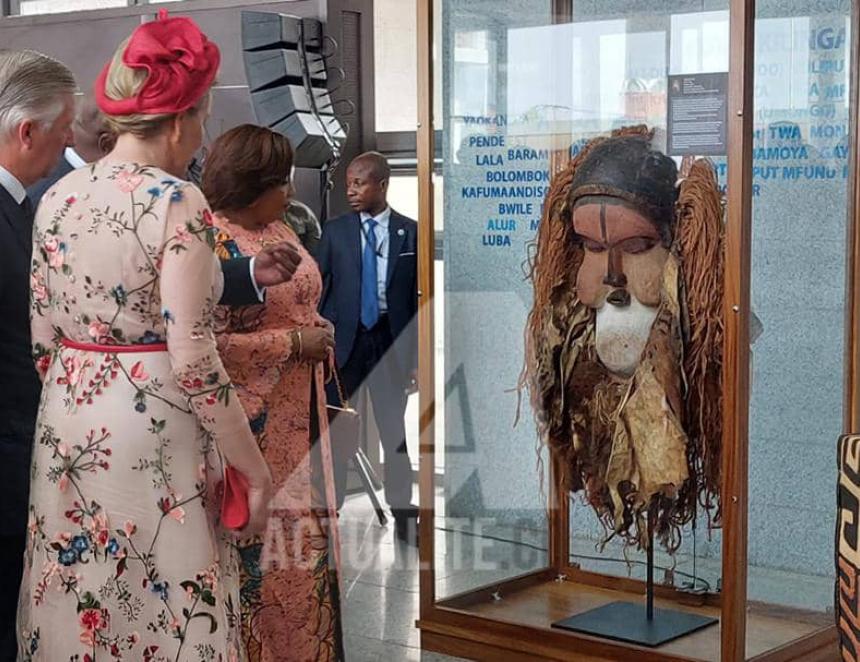 Le couple royal belge au musée national de la RDC