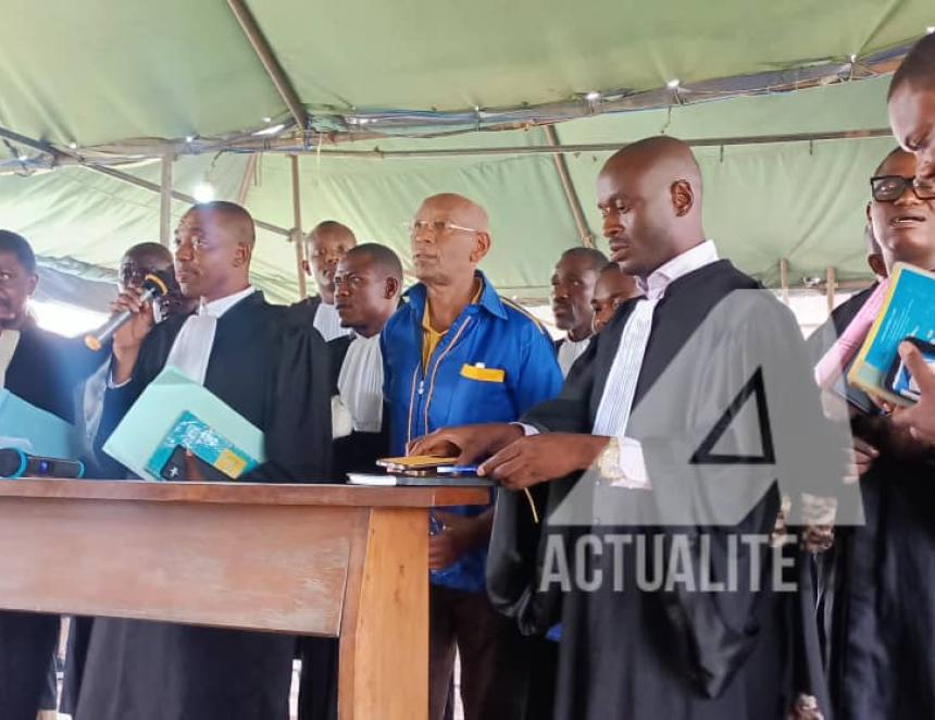 Le député national Edouard Mwangachuchu devant la Haute cour militaire