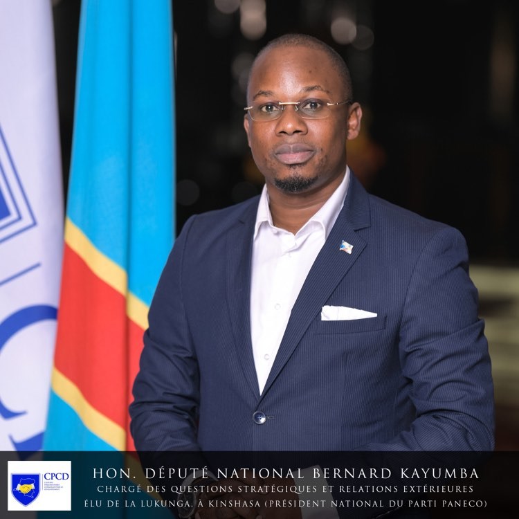 l’Honorable Député National Bernard KAYUMBA, Élu de la LUKUNGA, à Kinshasa
