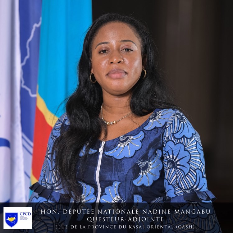 Députée Nationale Nadine MANGABU, Élue de la Province du Kasaï Oriental 