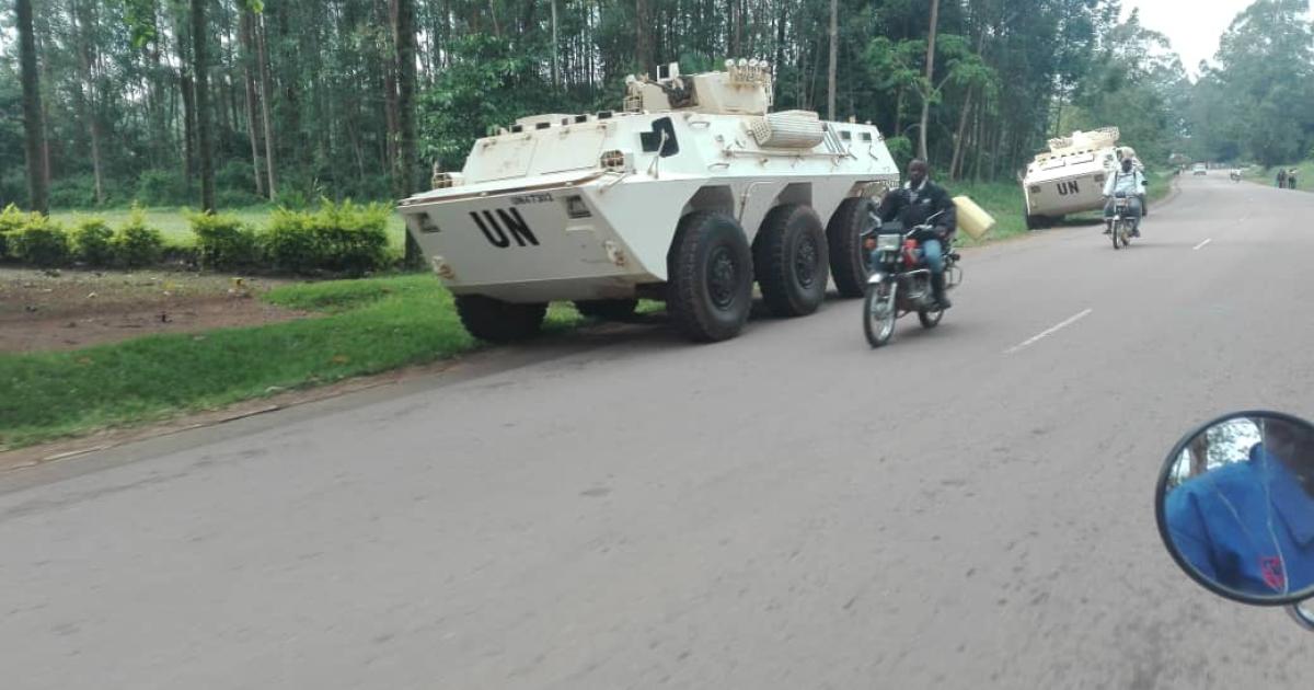Un blindé de la Monusco à Ngadi (Beni)