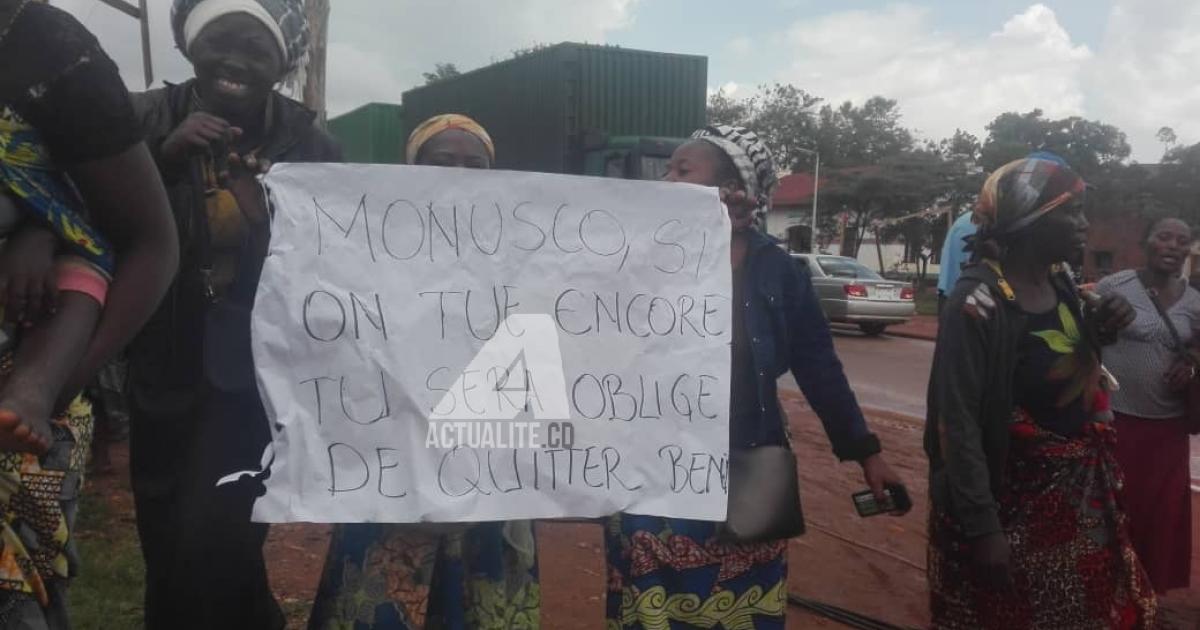 Une manifestation contre l'insécurité à Beni (Ph. ACTUALITE.CD)