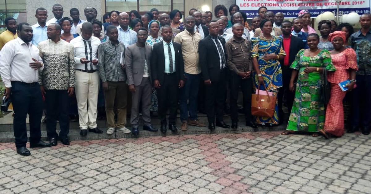Les femmes et jeunes candidats aux élections formés par National Democratic Institute à Goma