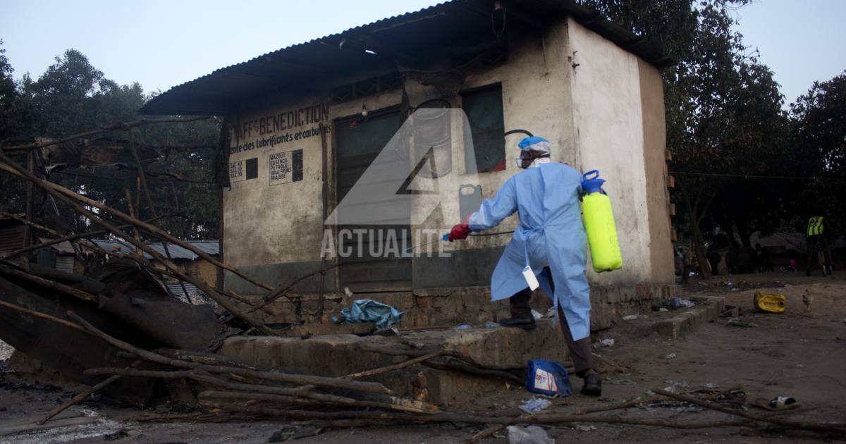 Désinfection de Mbuba après le drame (Photo ACTUALITE.CD)