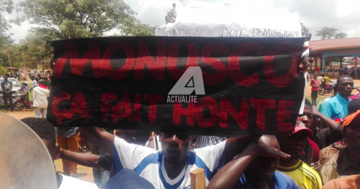 Manifestation contre les tueries à Beni (Photo ACTUALITE.CD)