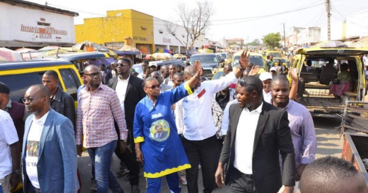 Des opposants au marché Nzanza de Lubumbashi