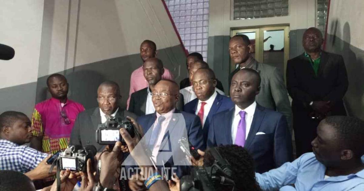 La délégation de l'opposition à la sortie de l'hôtel de ville de Kinshasa /Ph. ACTUALITE.CD