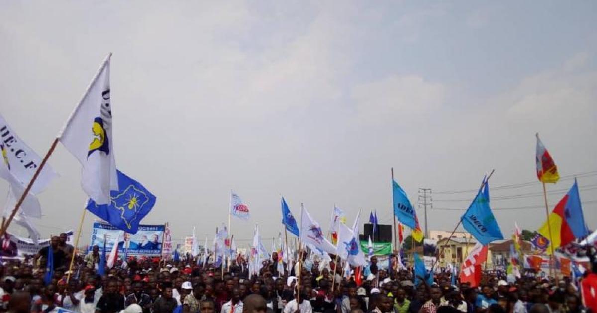 Militants et Combattants de l'oppostion au meeting de Kinshasa/Ph.ACTAULITE.CD