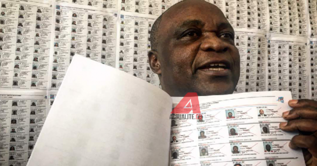 Norbert Basengezi, vice-président de la CENI, le jour du lancement de l'opération.