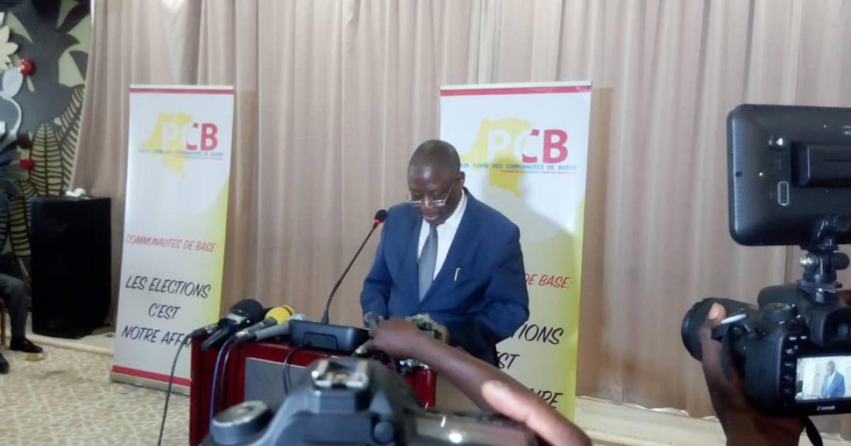 Célestin Mbuyu à la sortie officielle de PCB