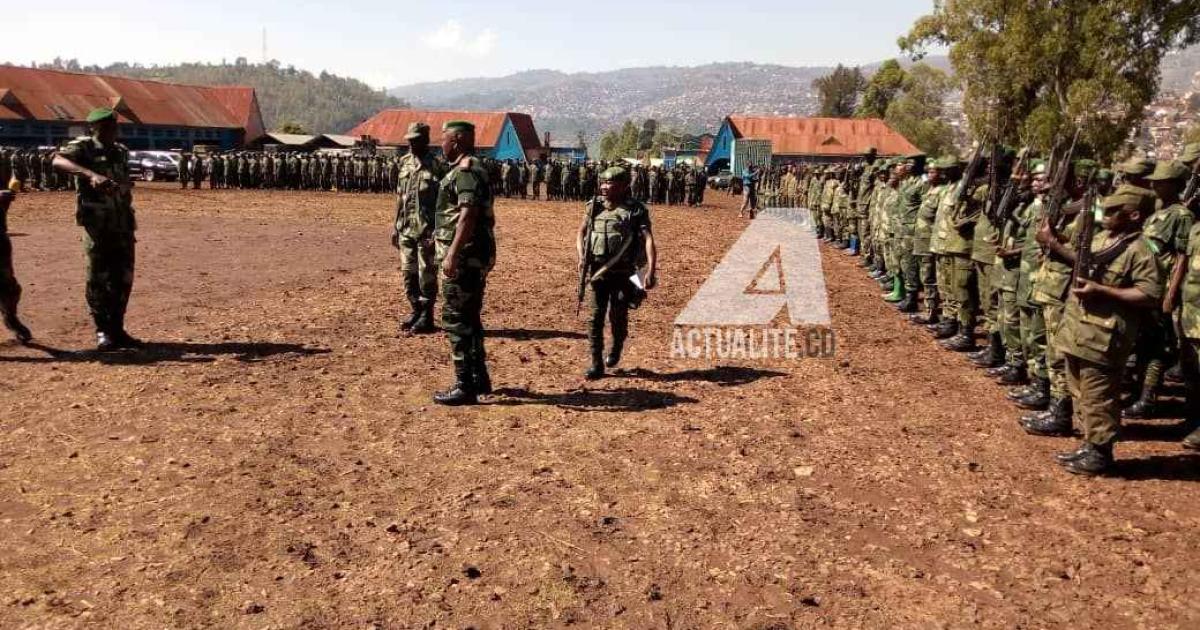 Parade de l'armée au camp Saio dans la ville de Bukavu