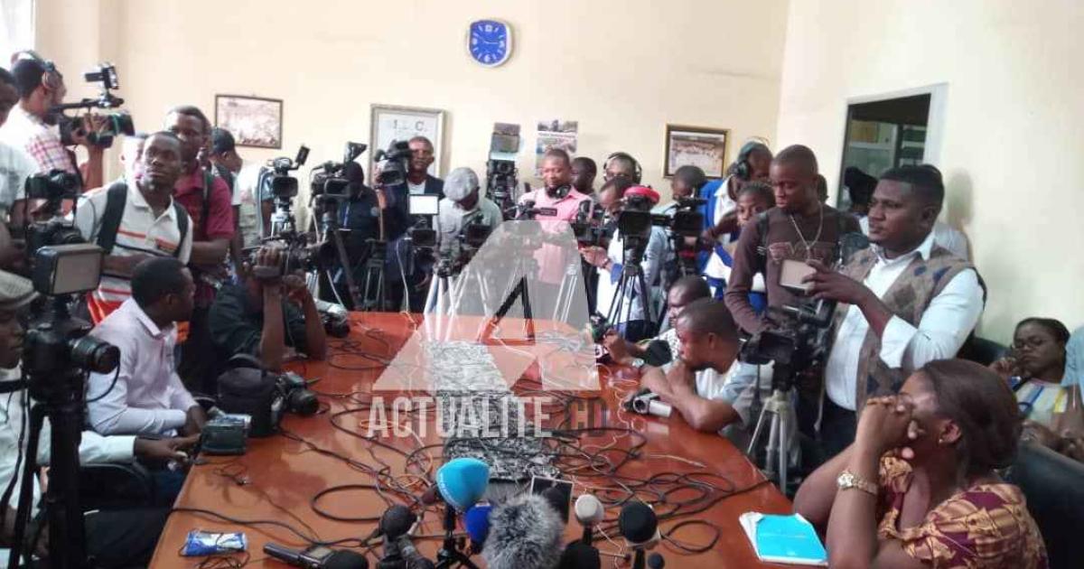 Les journalistes en conférence de presse à Kinshasa 