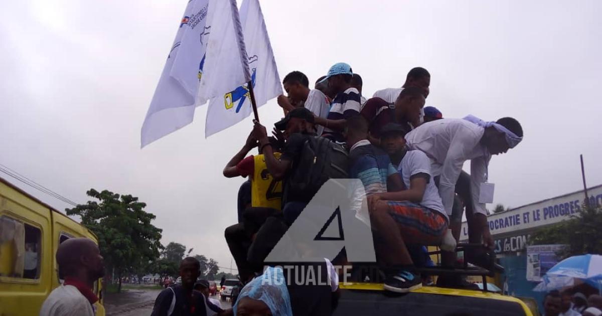 Les militants de l'opposition à Limete
