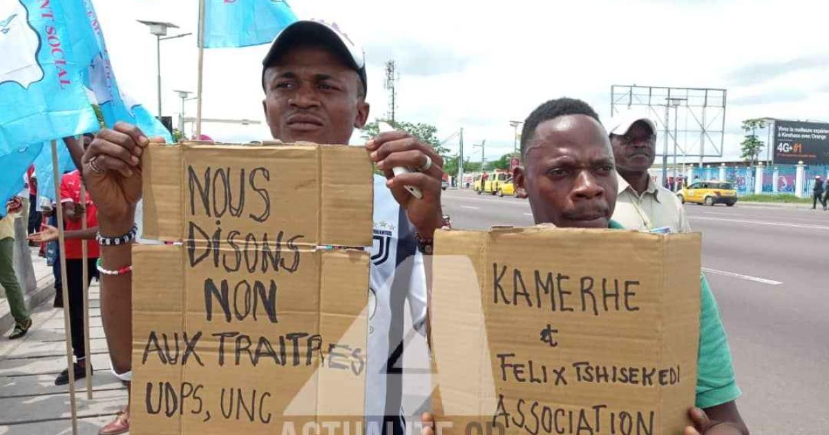 Les militants de l'opposition à Ndjili/Christine Tshibuyi
