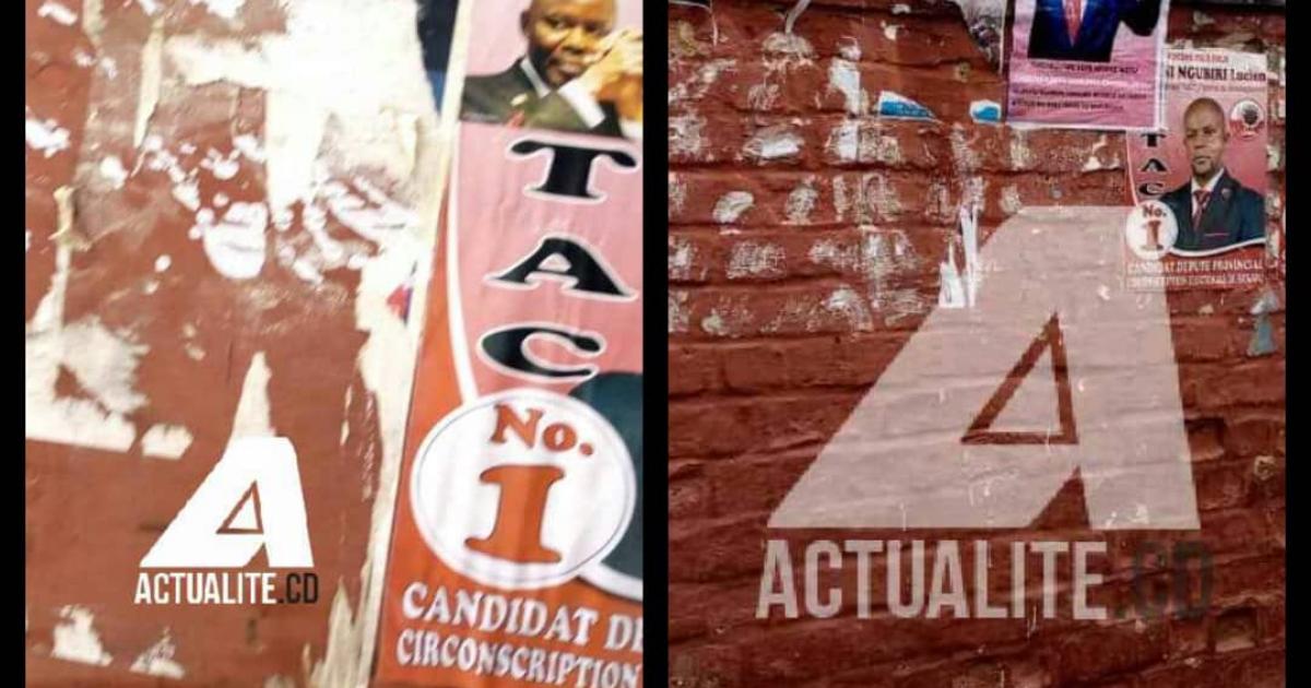 Les photos de campagne des candidats arrachées par des personnes inconnues à Bukavu