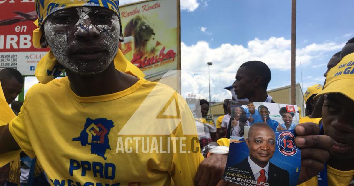 Les militants du FCC à Goma attendent l'arrivée de Shadary