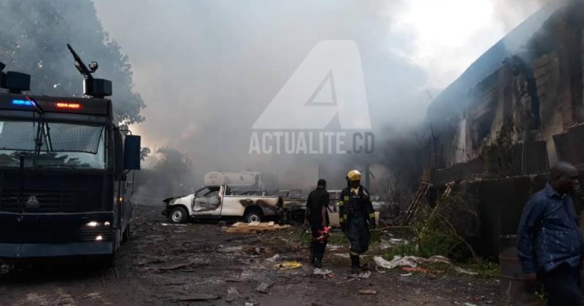 L'incendie de l'entrepôt de la CENI à Kinshasa