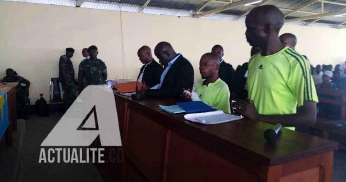 L'ancien chef de guerre Cheka et ses co accusés à la barre au tribunal militaire du Nord-Kivu