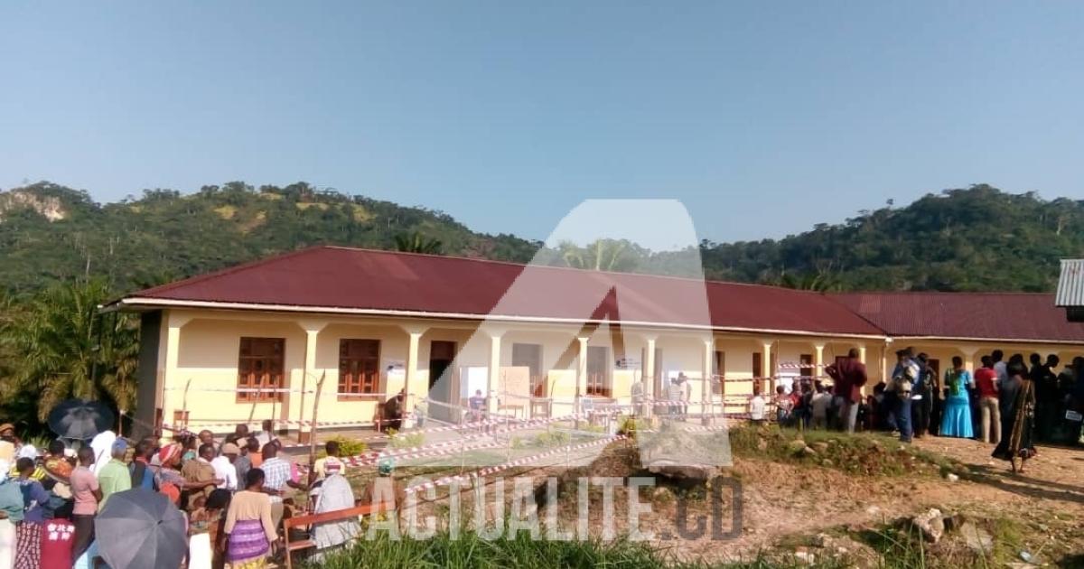 Illustration/Le centre de vote situé à l'Institut Mangurejipa (Lubero).