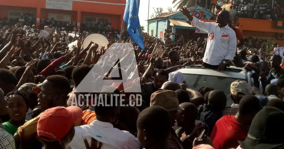 Illustration/Arrivée de Martin Fayulu vendredi 7 décembre 2018 à Bunia