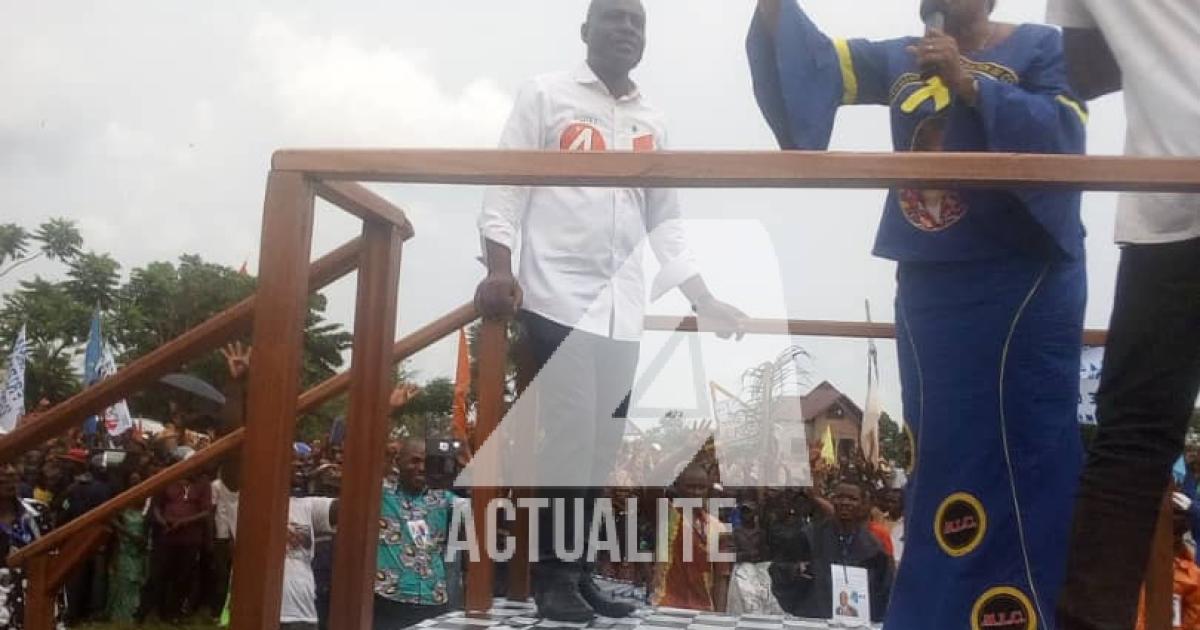 Martin Fayulu et Eve Bazaiba en meeting ce dimanche 9 décembre 2018 à Buta