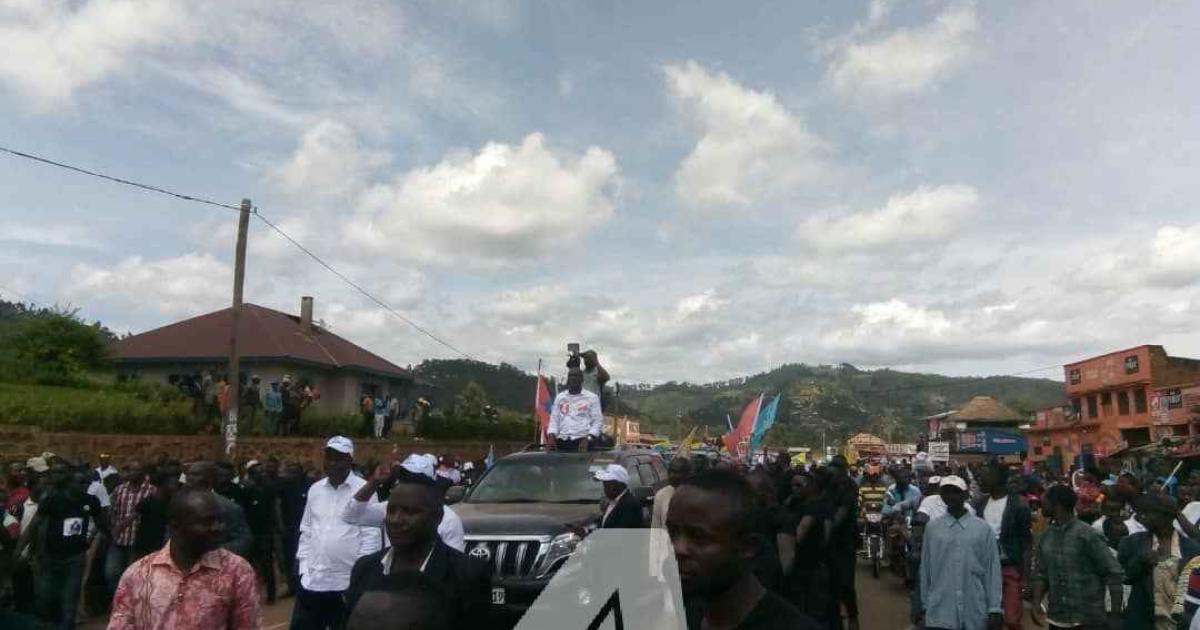 Le cortège de Martin Fayulu lors de son arrivée ce jeudi 6 décembre 2018 à Butembo