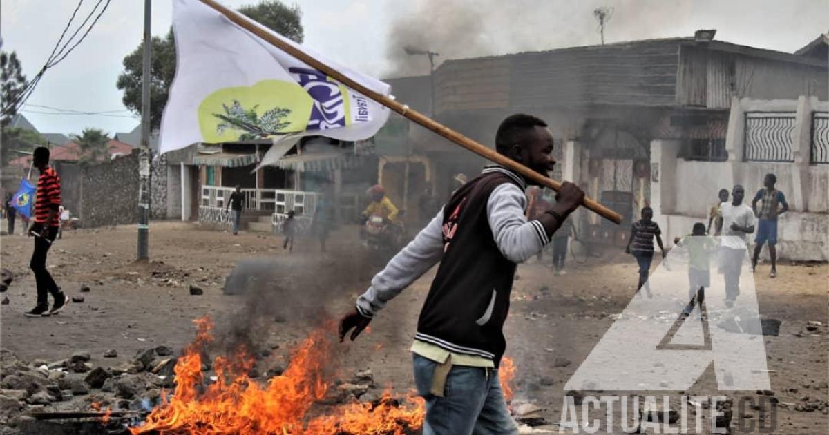 Manifestation ds partisans de l'opposition à Goma.
