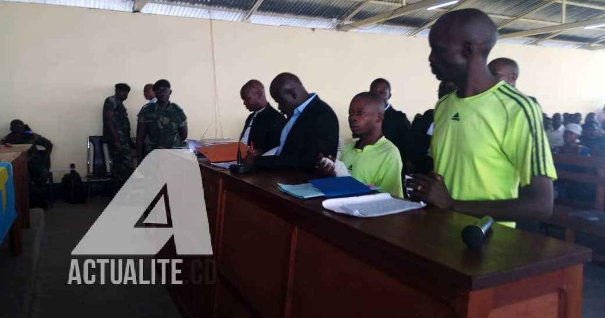 L'ancien chef de guerre Cheka et ses co accusés à la barre au tribunal militaire du Nord-Kivu