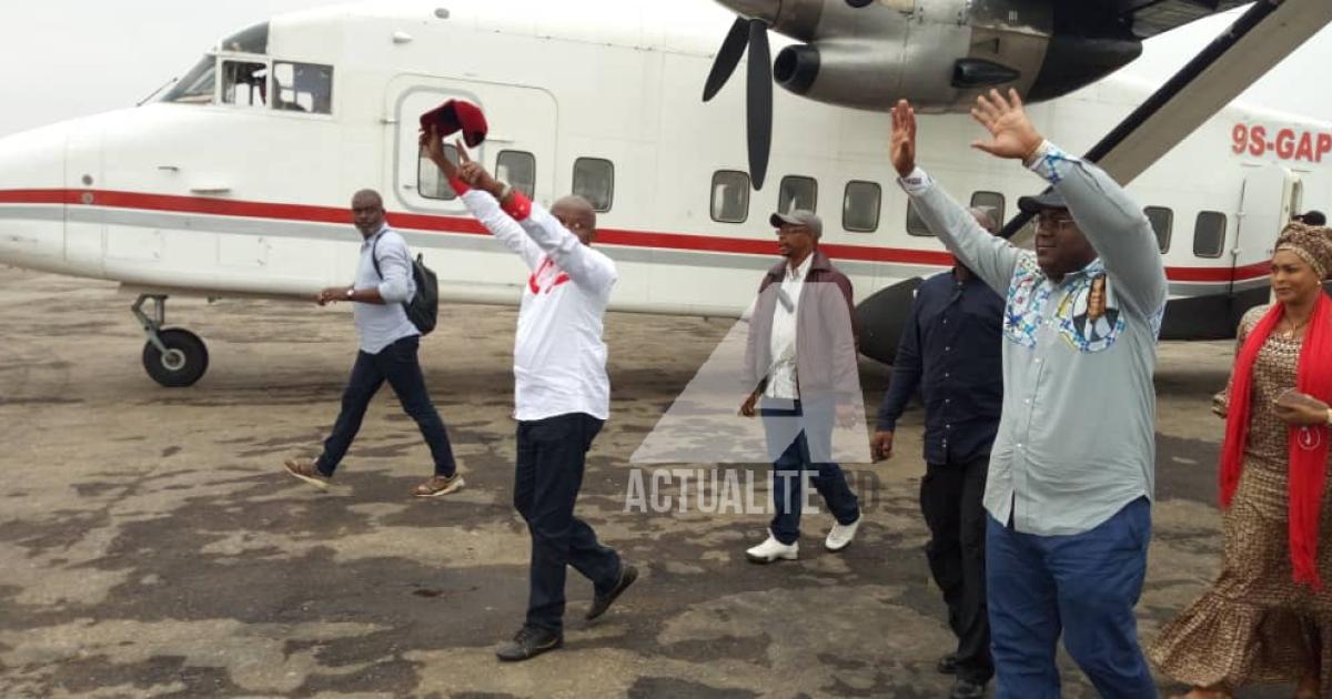 Félix Tshisekedi et Vital Kamerhe arrivés ce dimanche 9 décembre 2018 à Bunia
