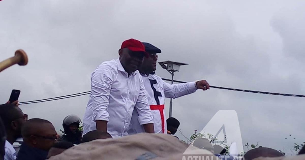 Félix Tshisekedi et Vital Kamerhe lors de leur retour à Kinshasa