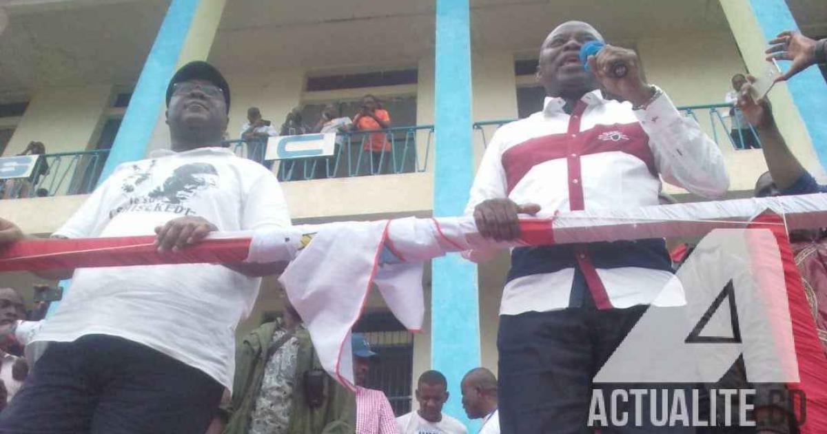 Félix Tshisekedi et Vital Kamerhe lors du meeting ce mardi 11 décembre 2018 à la place de la poste à Kisangani