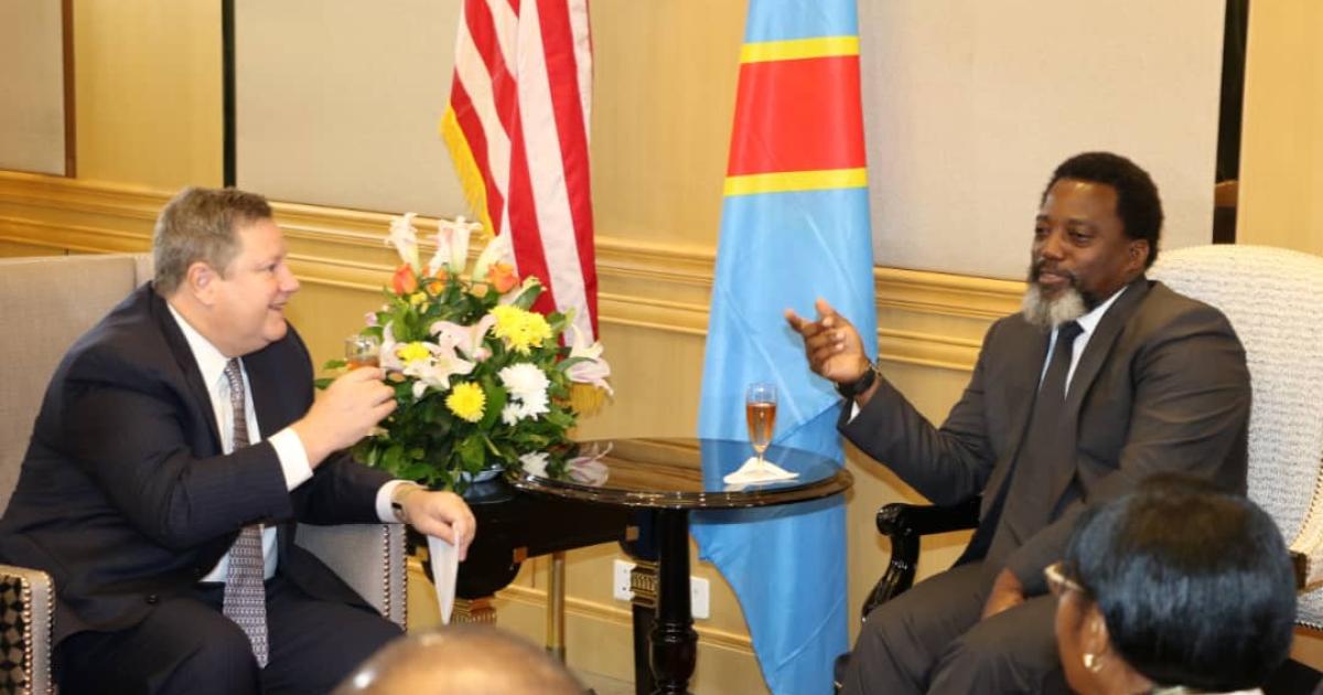 L'ambassadeur des USA en RDC, Mike Hammer et le président Joseph Kabila/Ph. Présidence de la République.