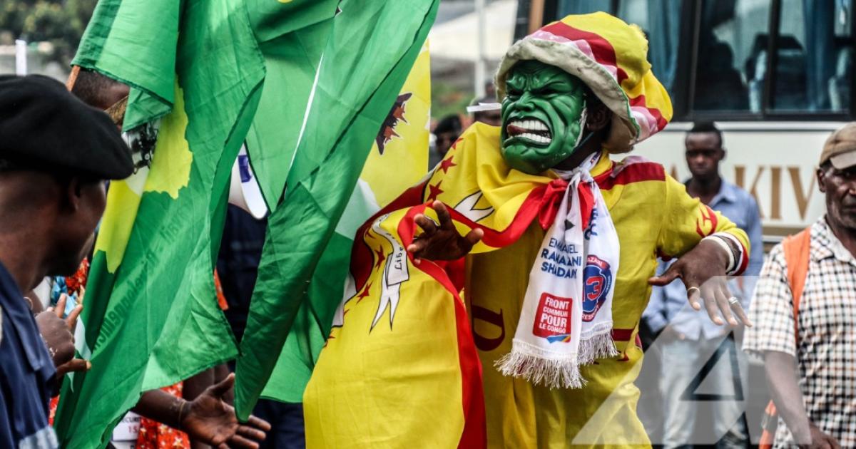 Un supporter du candidat du Front Commun pour le Congo (FCC) à Goma au Nord Kivu.