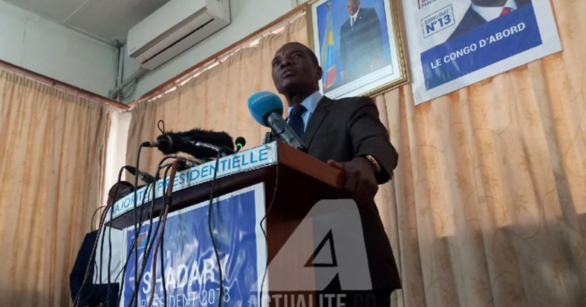 Alain Atundu lors de la conférence de presse / Ph. ACTUALITE.CD 