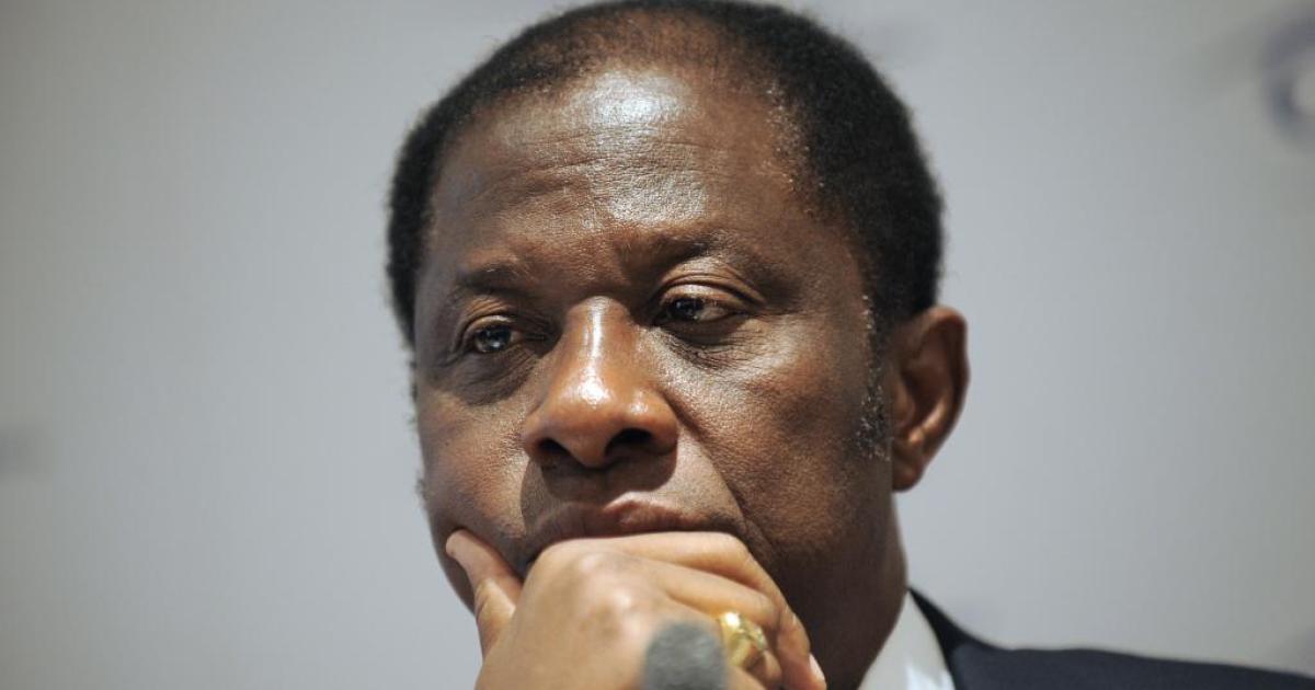 Le ministre de la Justice de RDC, Alexis Thambwe Mwamba (photo d'archives). AFP/Bertrand Guay
