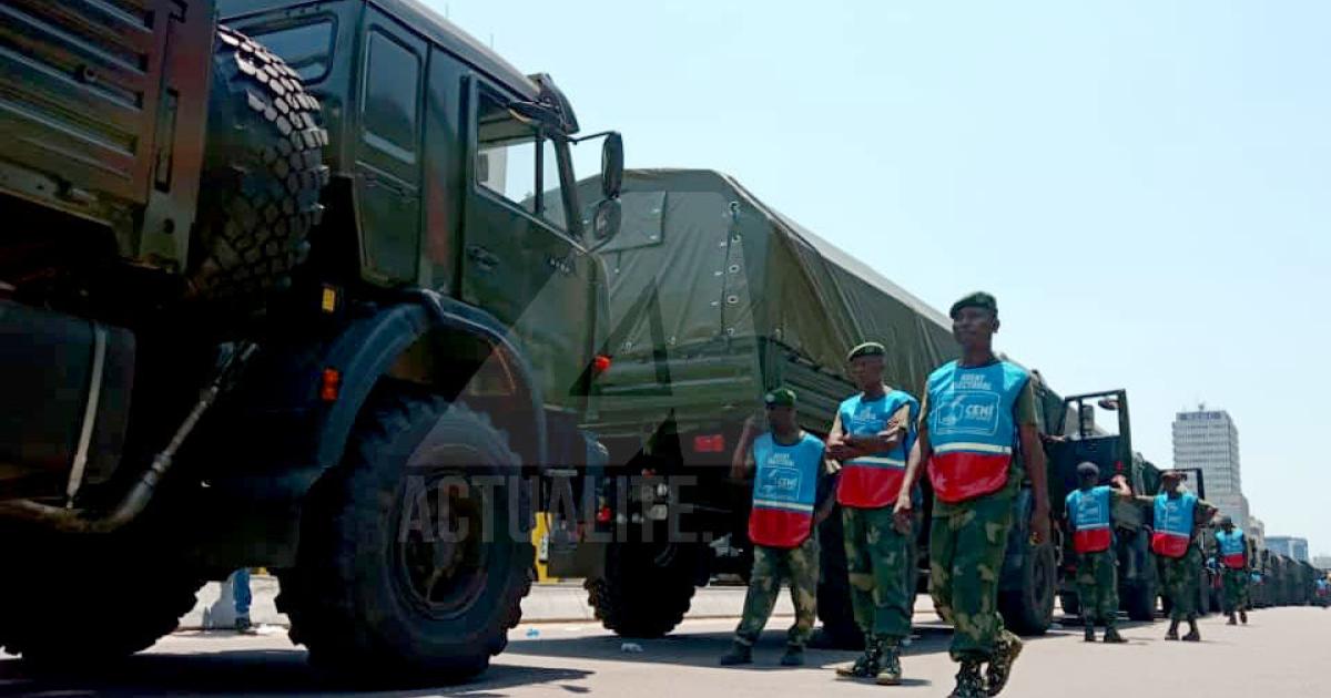 Les FARDC lors de l'acquisition des moyens de transport pour le déploiement des matériels électoraux