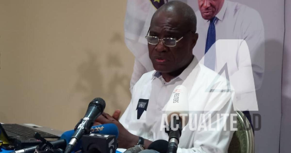 Martin Fayulu en conférence de presse le dimanche 30 décembre 2018 après le vote.