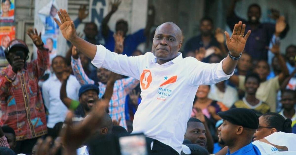 Martin Fayulu lors de la campagne électorale.
