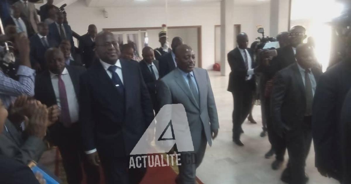 Félix Tshisekedi et Joseph Kabila après la remise et reprise 