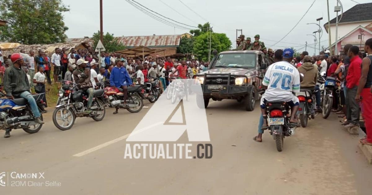 Manifestation de la population de Kindu contre l'insécurité, les militaires commandos déployés pour maintenir l'ordre.
